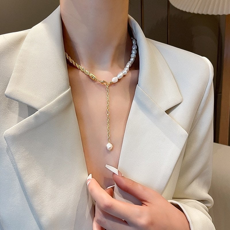 FASHION PEARL LUXURY CLAVICLE CHAIN