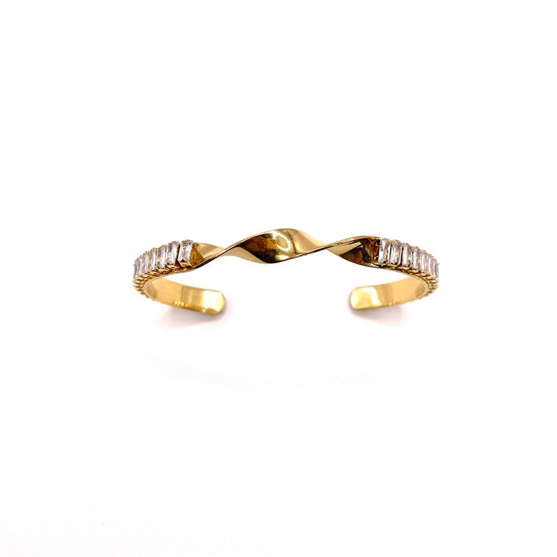 TURN BRACELET WITH ZIRCONIUM INLAYS