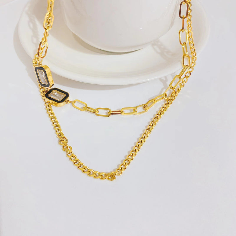 CHUNKY CHAIN DIAMOND NECKLACE