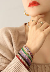 RETRO COLORED DIAMOND CHOKER AND BRACELET SET