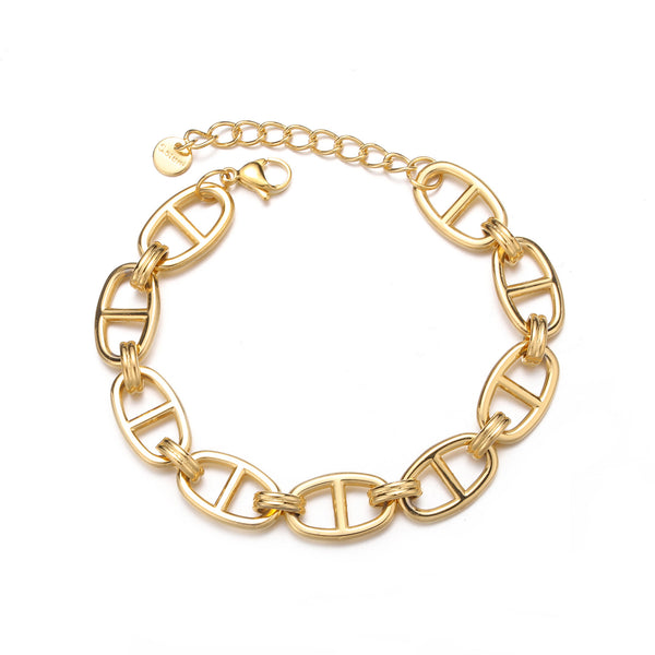 HOLLOW WIDE CHAIN BRACELET