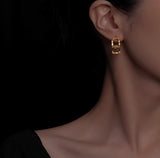 GEOMETRIC STYLE HOLLOW EARRINGS