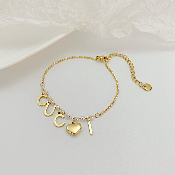 LETTERS WITH HEART BRACELET