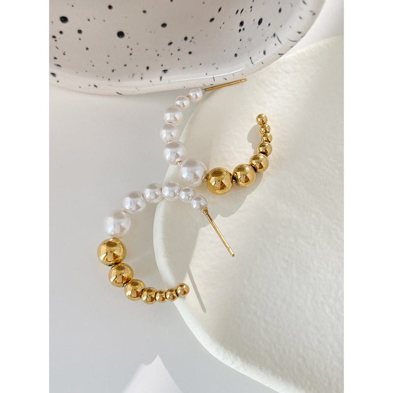 FASHION HALF-PEARL EARRINGS