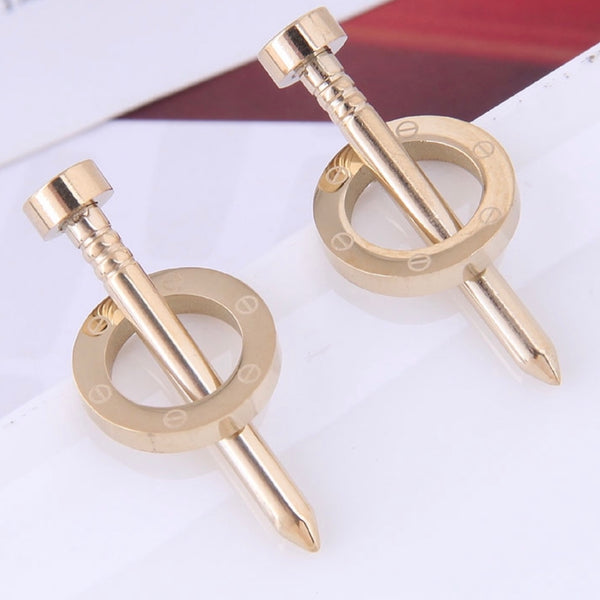 CIRCLE NAIL EARRINGS